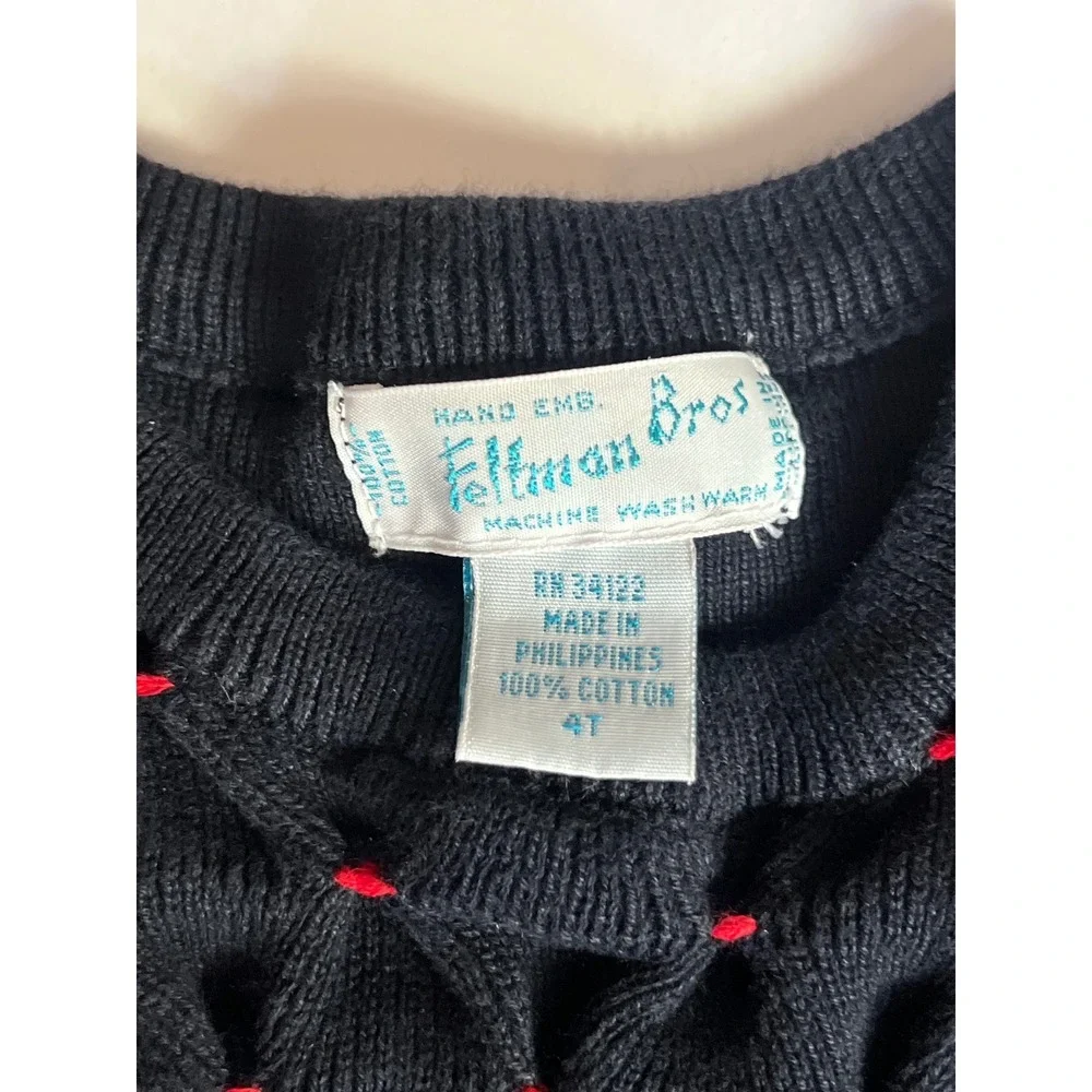 Feltman Brothers Dainty Navy Cotton Smocked Embroidered Romantic Dress 4T‎